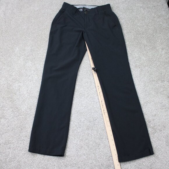 Under Armour Pants Mens 30x32 Black UA Golf Match Play Vented Loose Fit Straight - Picture 3 of 13